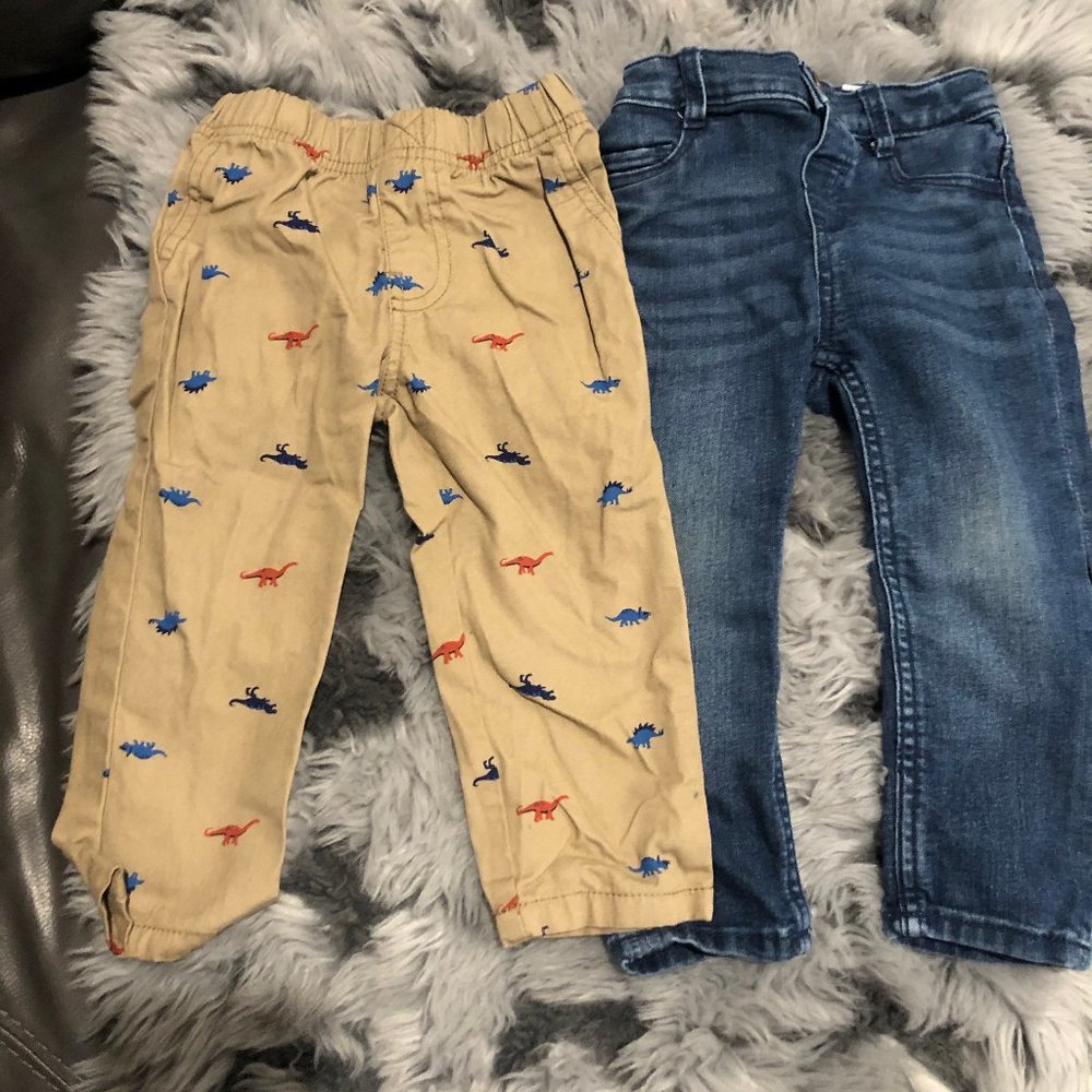 2 PANTS VARIOUS BRANDS 18M
